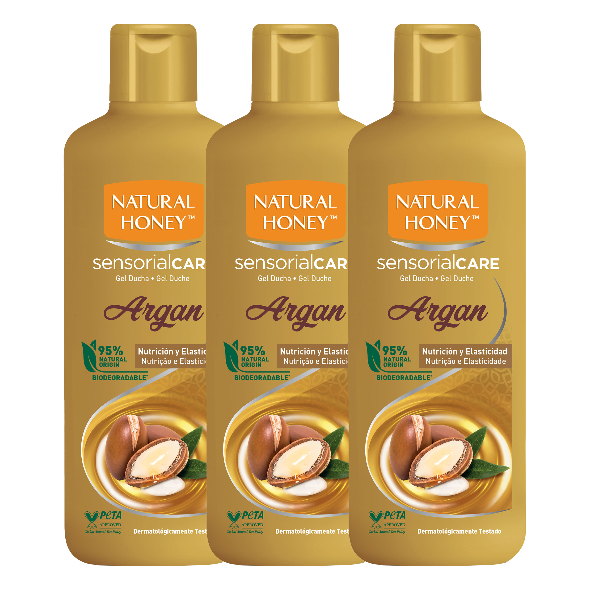 PACK X3 GEL DE DUCHA ARGÁN NATURAL HONEY