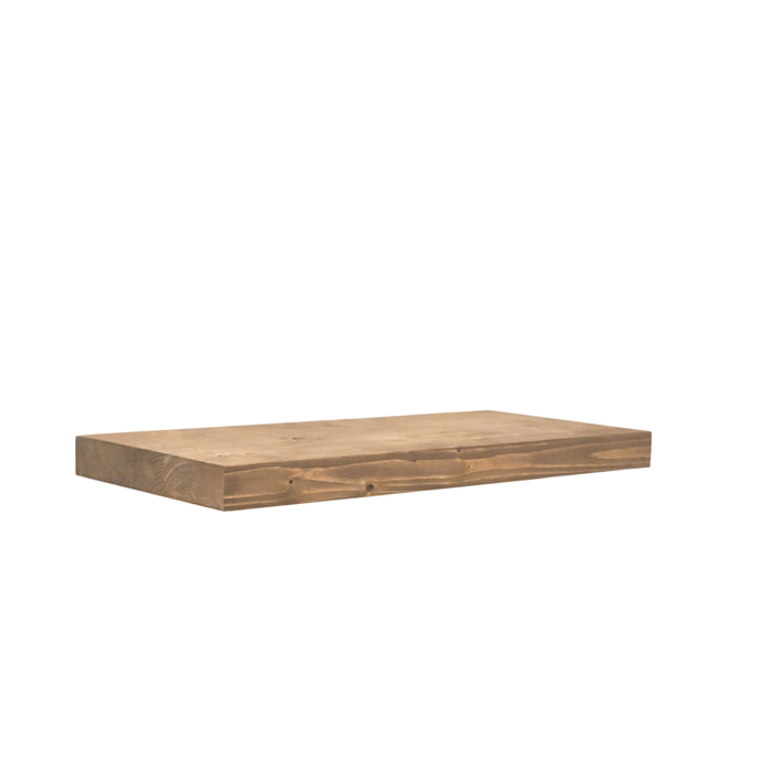 Table de chevet flottante en bois massif ton chêne foncé 3,2x45cm Hauteur: 3.2 Longueur: 45 Largeur: 19.7