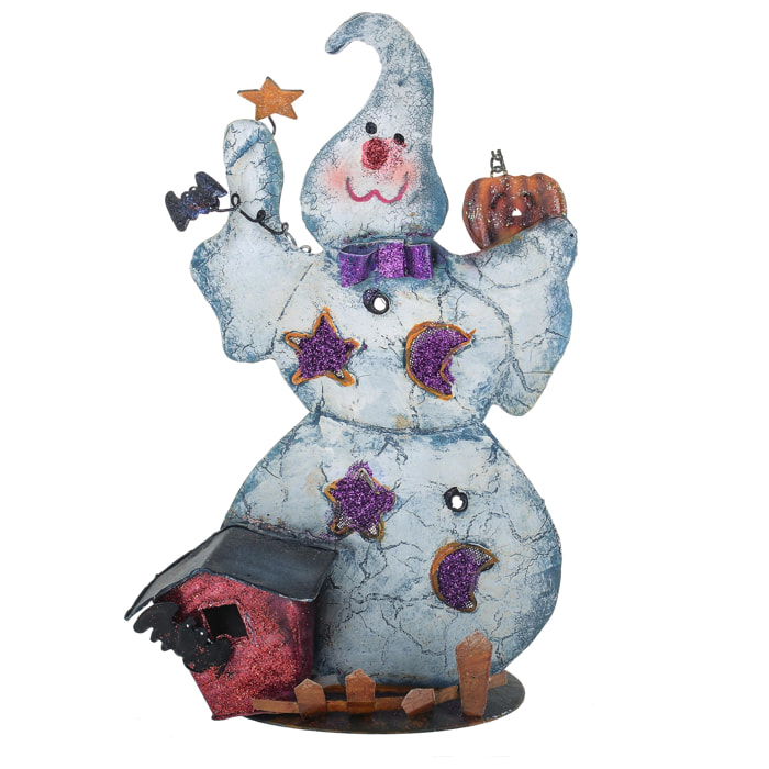 Fantasma Portacandela - Pezzi 2 - 9X21X9 - Colore: Bianco - Bianchi Dino - Halloween, Streghe