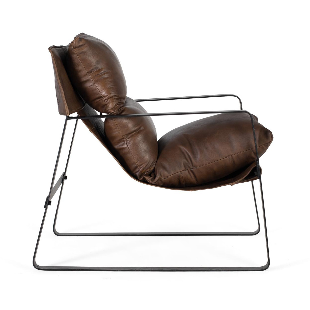 Sillón de Piel 58 Cm Estilo Industrial