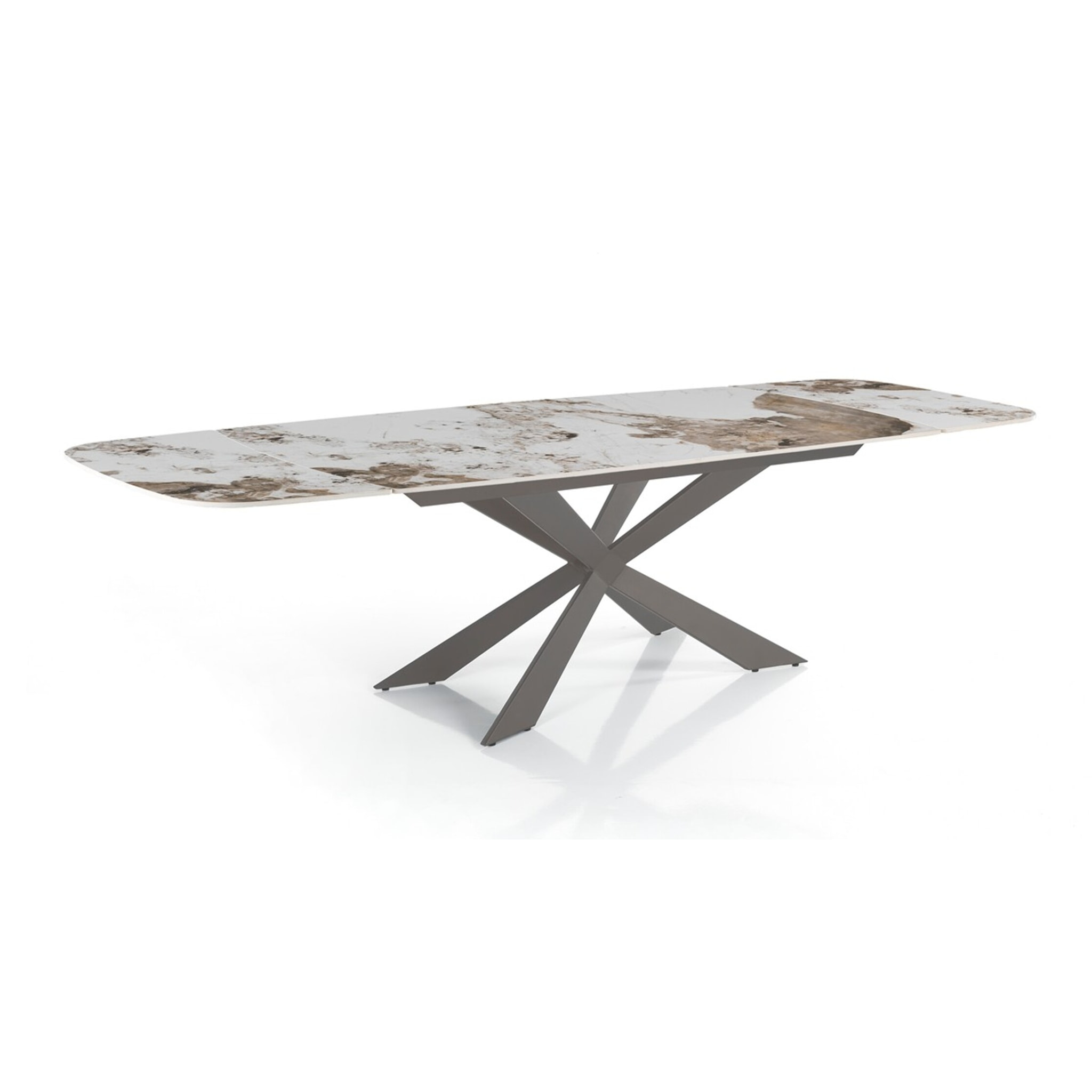 Tomasucci GEMY 120 ONICE MARBLE - PLATINE table ovale extensible