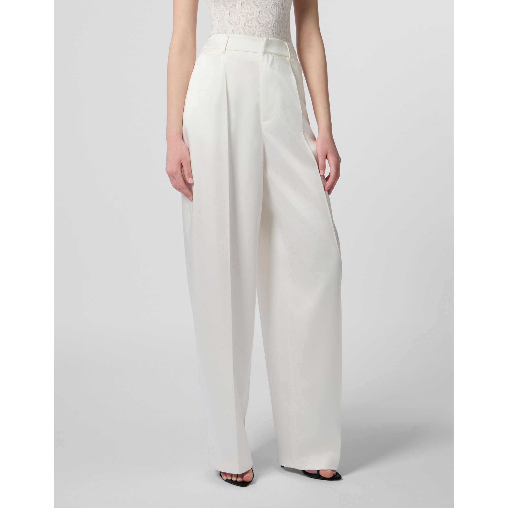PHILIPP PLEIN Satin Dame Fit Trousers