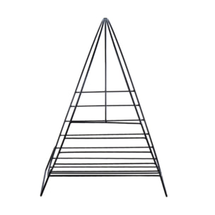 Porte-revues & bûches design filaire minimaliste en métal noir - CLOS