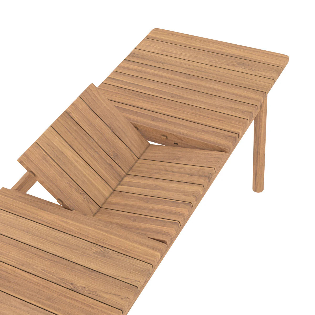 Table de jardin extensible en teck 6 à 8 personnes - Kora