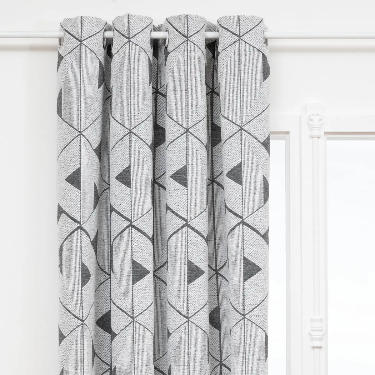 Rideau "Maloe" jacquard gris 140x260cm
