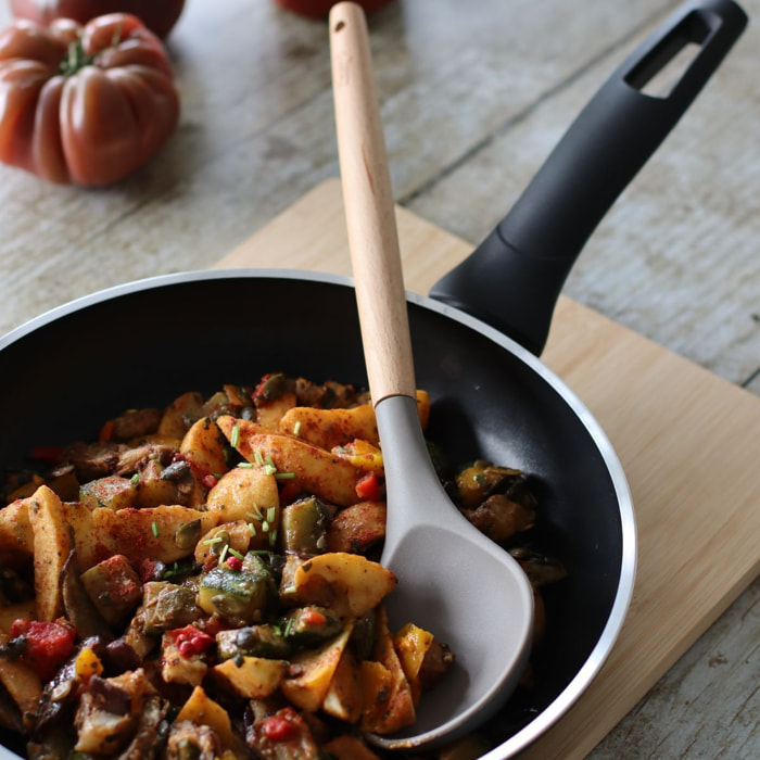 Cuillère en silicone et manche en bois  ELIOTT