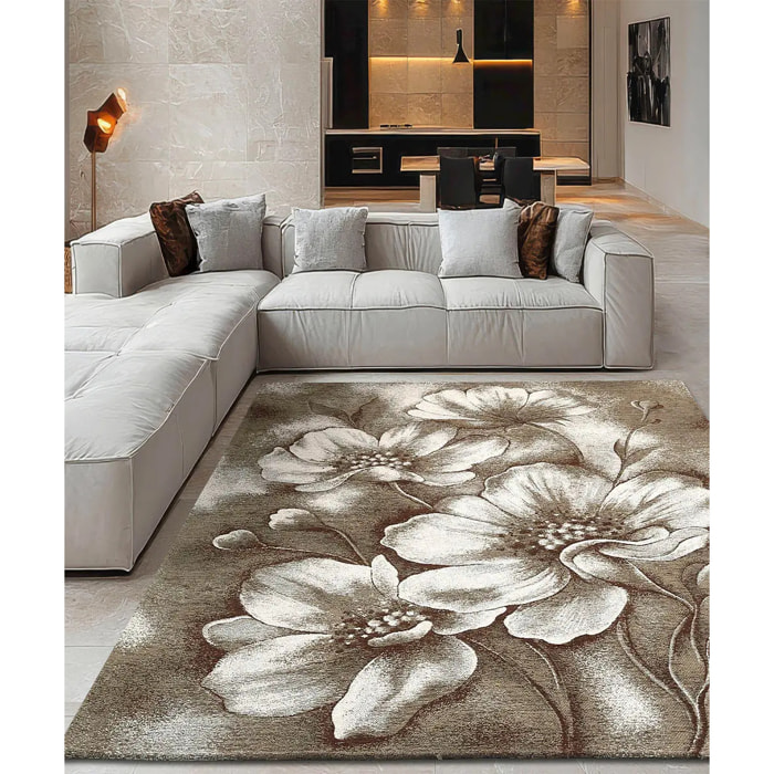 Tappeto Arredo Fiori Lavabile Antiscivolo