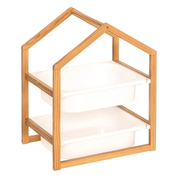 Meuble de rangement 2 étagères Bako blanc 43x54,5cm