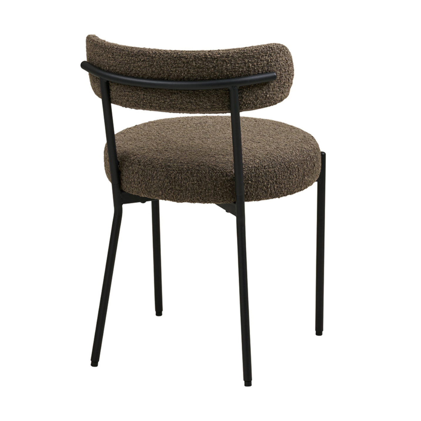 Ivanec - lot de 2 chaises - en tissu bouclette - Marron