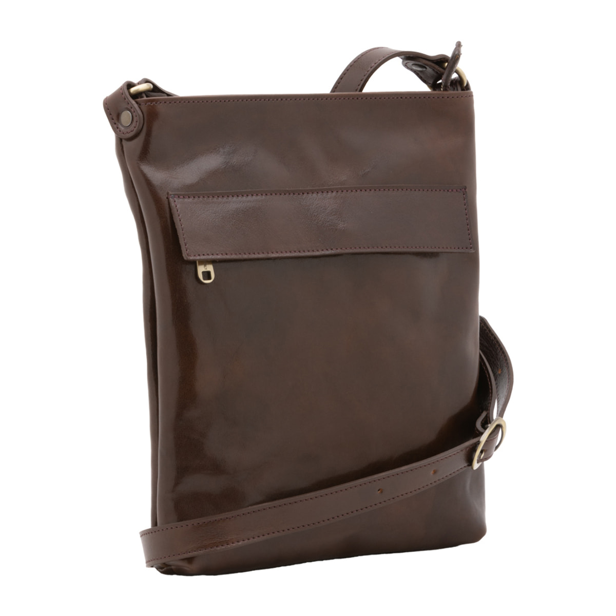 Borsa a tracolla  da uomo In Vera pelle Made in Italy 26x34x5 cm