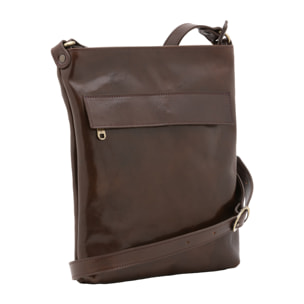 Borsa a tracolla  da uomo In Vera pelle Made in Italy 26x34x5 cm