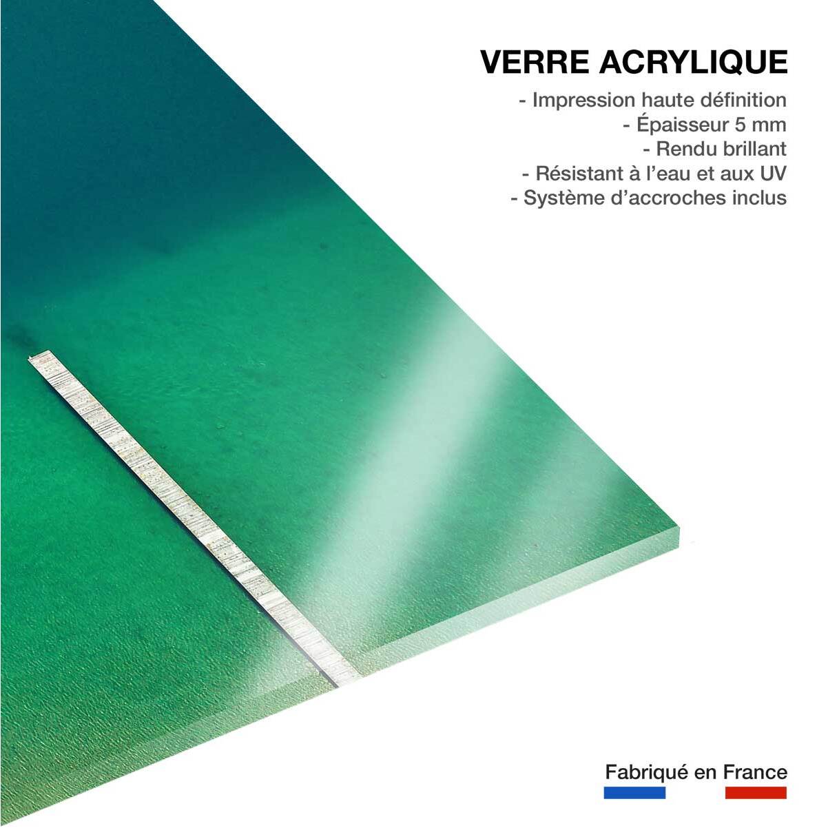 Tableau plage tropiques dans mon coeur Tableau plexiglas