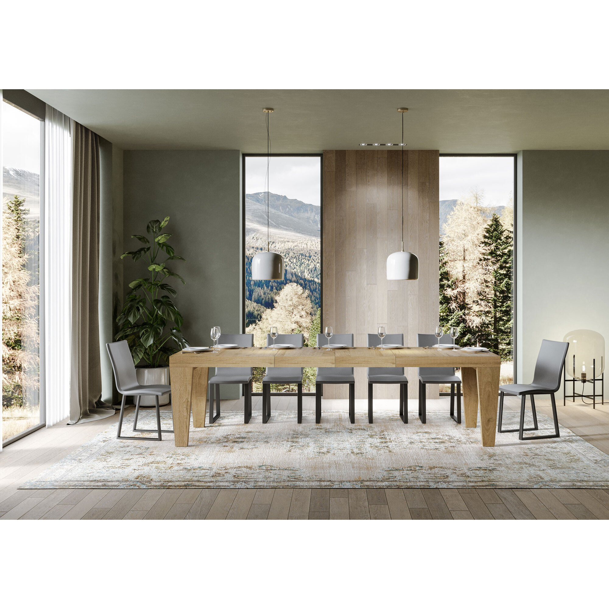 Table extensible 90x180/284 cm Spimbo Premium Chêne Nature