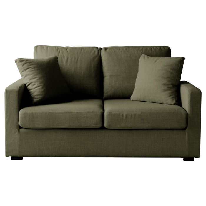 Canapé droit 2 places vert BASTIEN