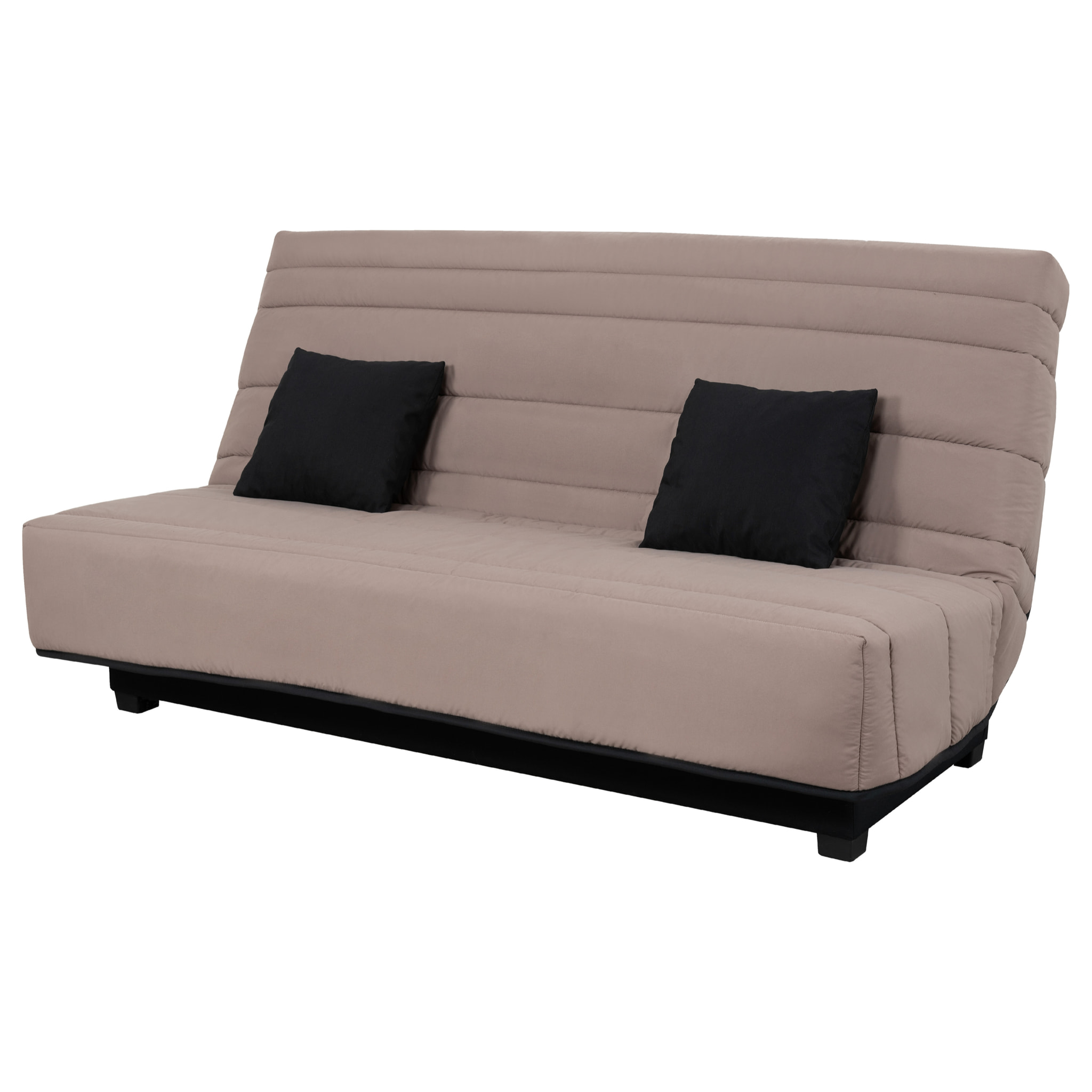 Banquette CC ORLANDO 130x190, matelas Dunlopillo, taupe