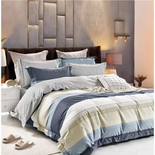 Parure housse de couette en polycoton - Lysandre