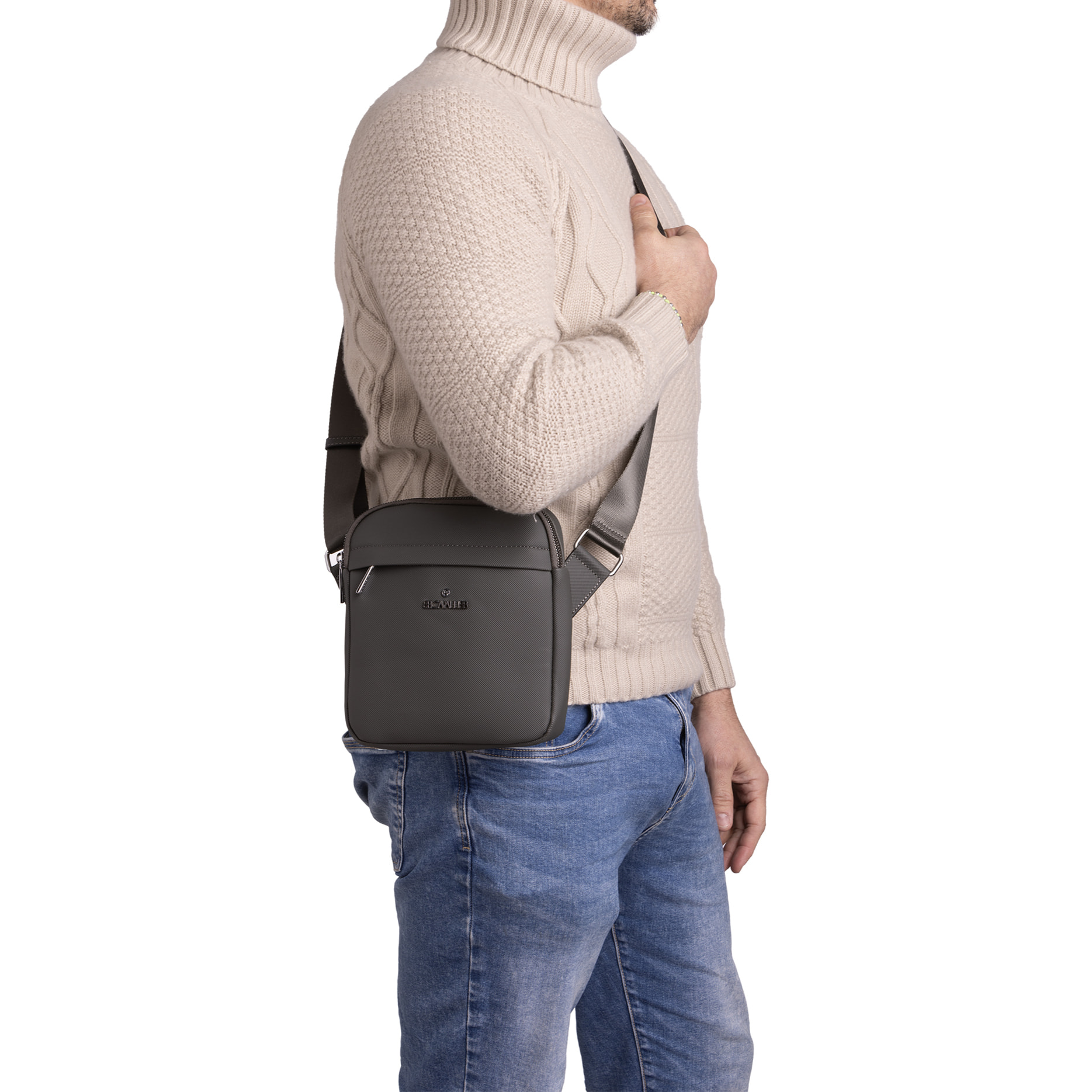 Borsa a tracolla  da uomo Textile Polyester 19x21x6 cm