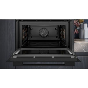Four encastrable SIEMENS CM724G1B1 iQ700 - Compact 45cm, Combiné Micro-ondes, Nettoyage HumidClean, Wifi