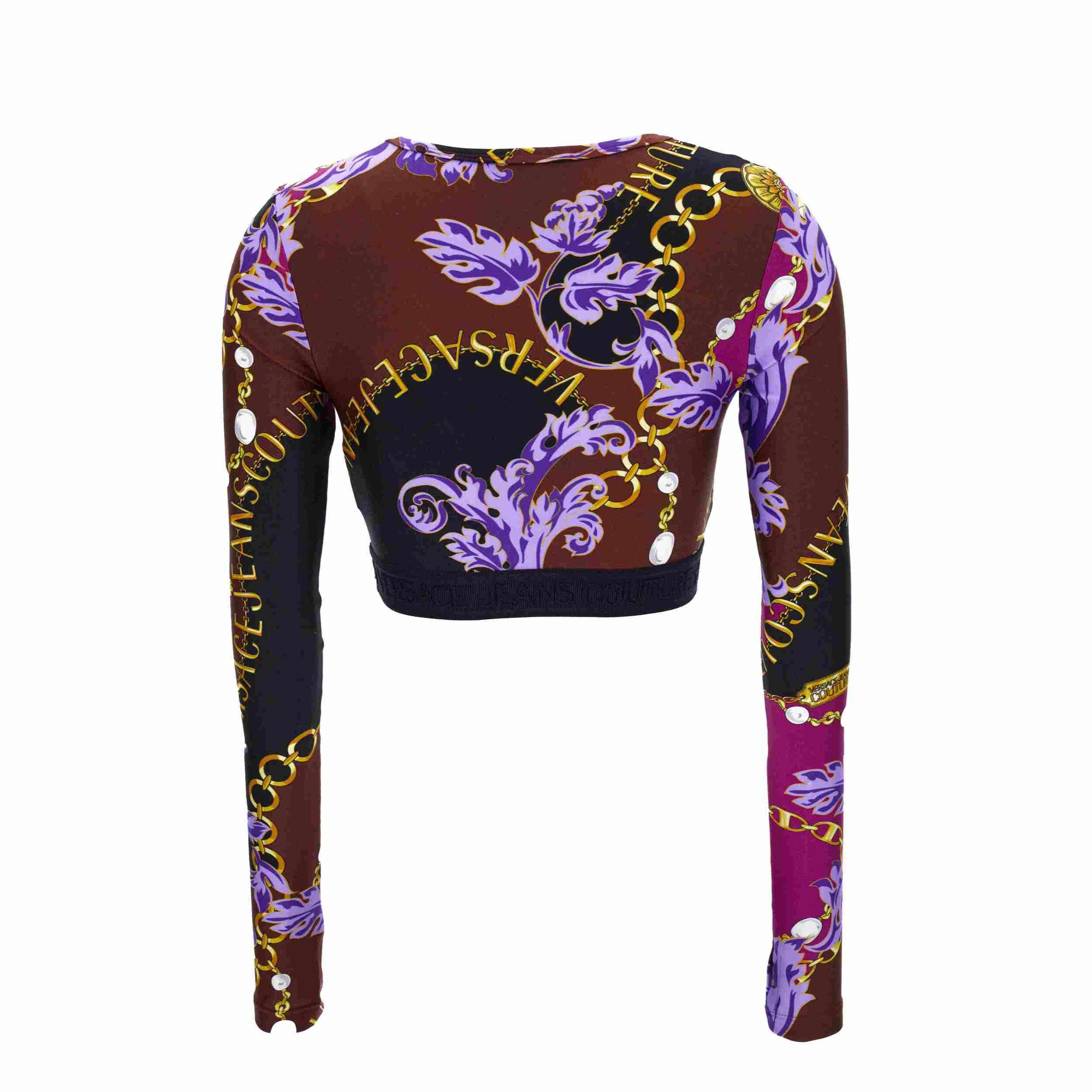 Versace Jeans Couture Top de corte de impresión Barocco de Versace Jeans Couture.