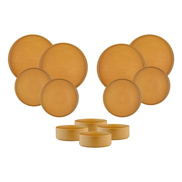 Service Les Essentiels SCANDI - 12 pièces - Ocre