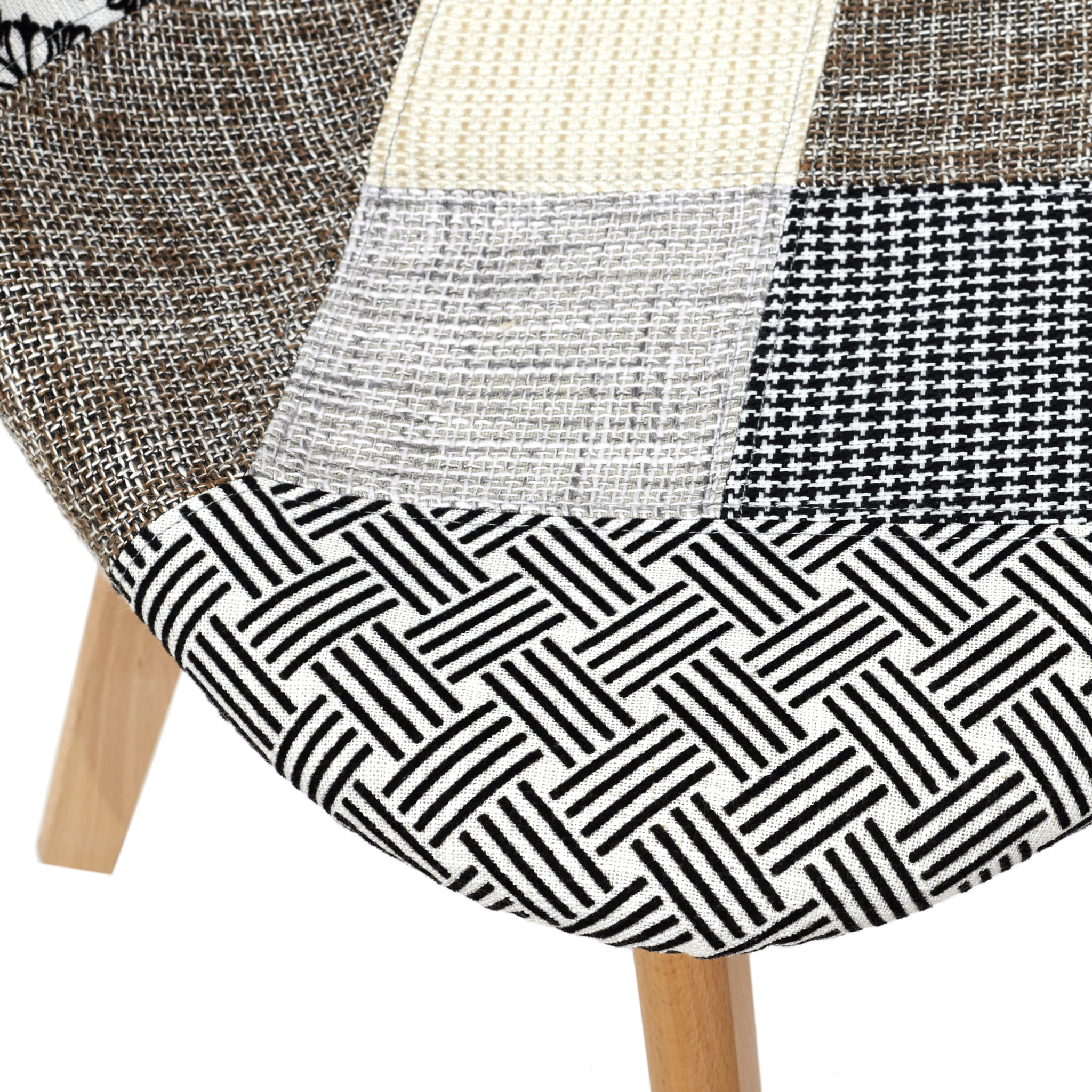 Chaise Patchwork Gris - Lot De 2