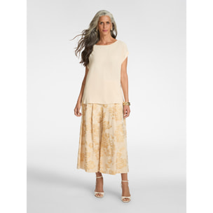 Elena Mirò - Blusa in crêpe de chine - Beige