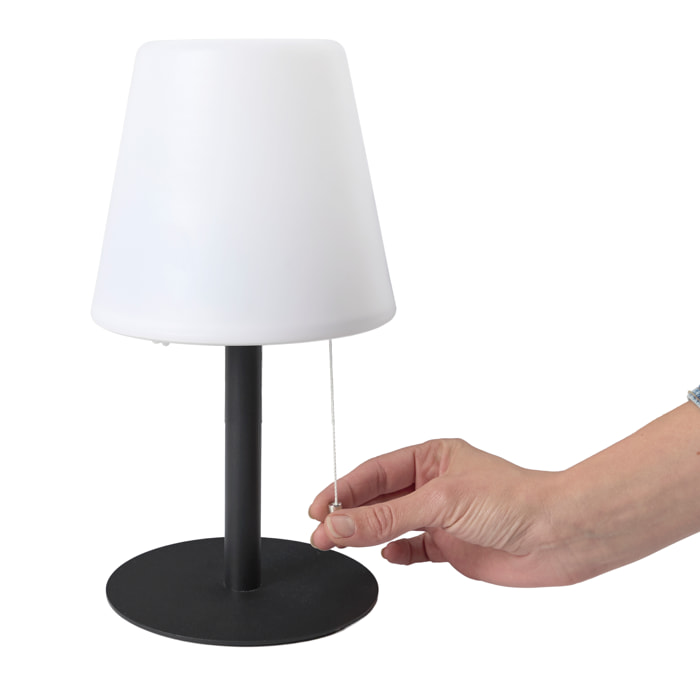 Lampe De Table Gris Rechargeable Ip44 H30cm