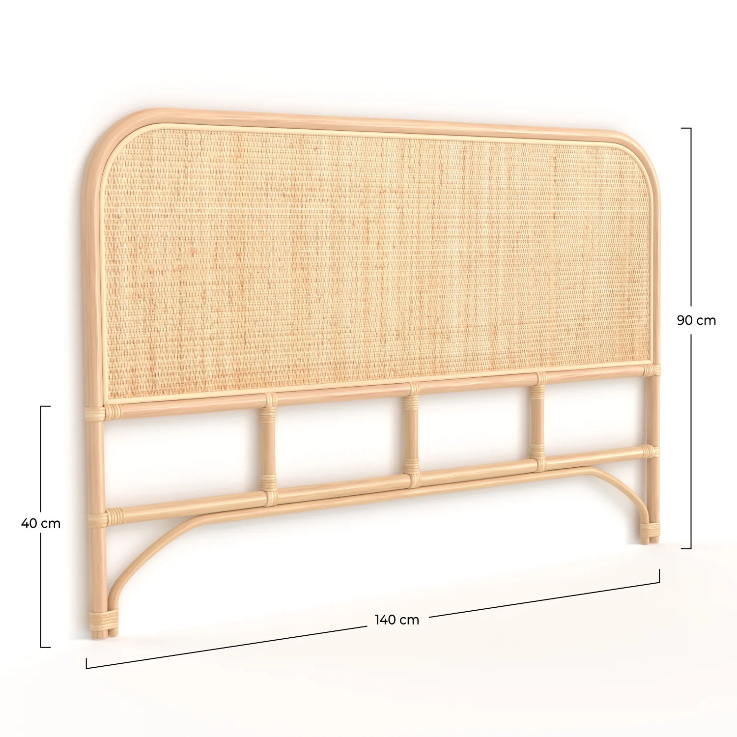 Tête de lit 140 cm en rotin naturel - Grace