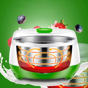 Yogurtiera elettrica, controllo costante della temperatura, contenitore in acciaio inox. Per uso alimentare senza BPA