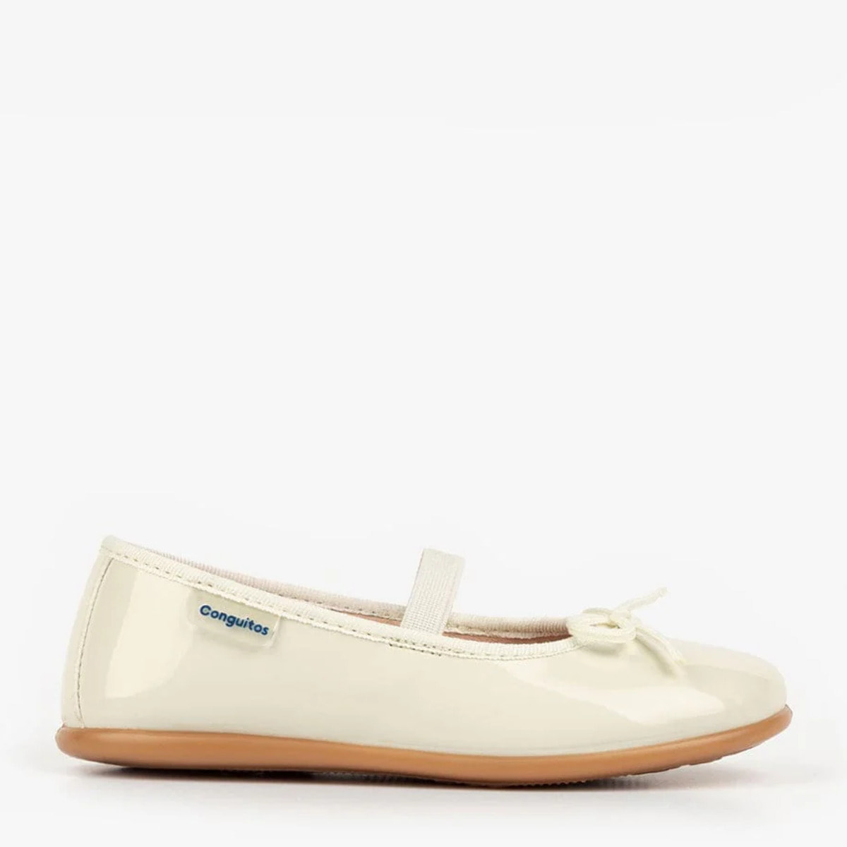 Bailarinas básicas blancas de charol para niña