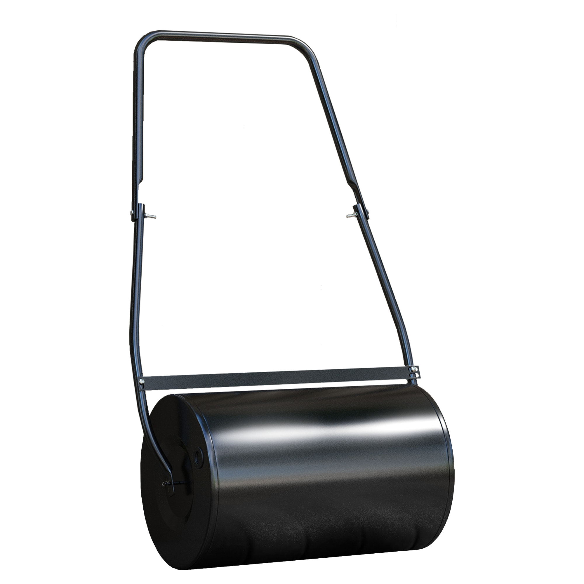Rouleau à gazon jardin en acier avec poignée 60x32x105cm lestage max. 38L noir