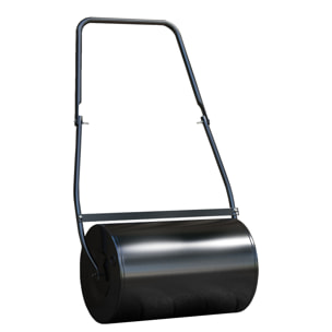 Rouleau à gazon jardin en acier avec poignée 60x32x105cm lestage max. 38L noir