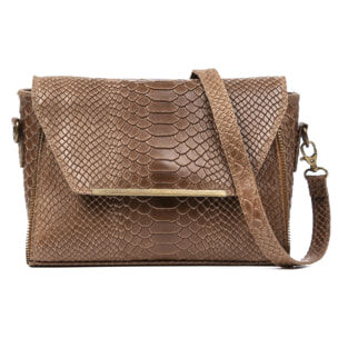 Mariola Borsa a tracolla Donna.Pelle autentica Camoscio Stampa Serpente