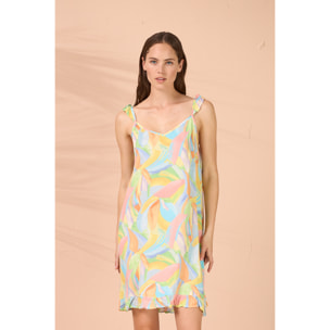 Abitino donna bretellina viscosa pennellato Noidinotte