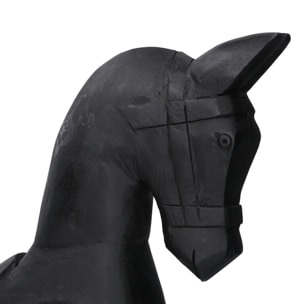 Cavallo in legno nero cm36x9h39