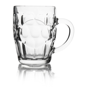 Set de 6 chopes à bière Excelsa – Praga, Verre Transparent 55 cl