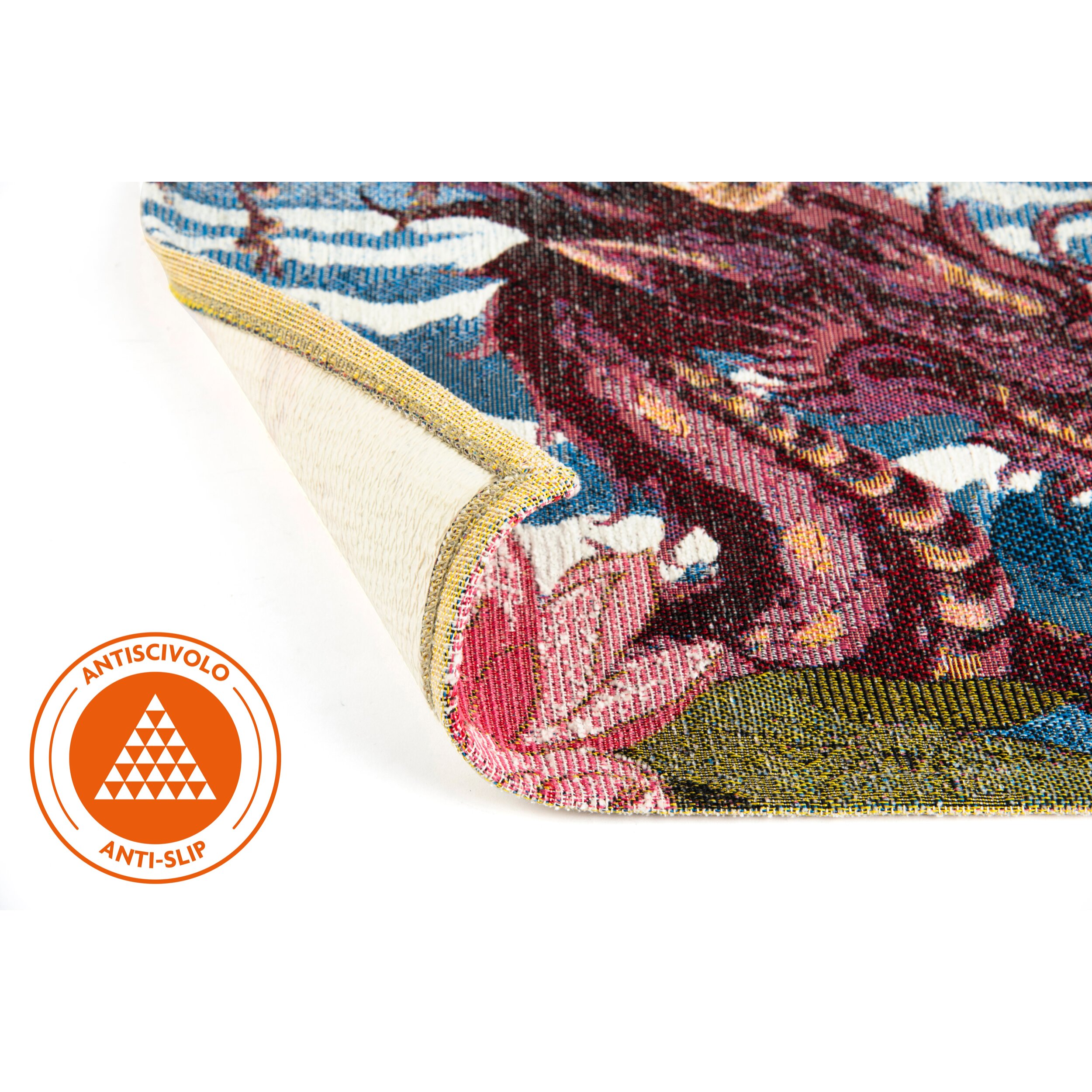 Tappeto Excelsa Fuji in poliestere e cotone 45x75x0,7 cm multicolore