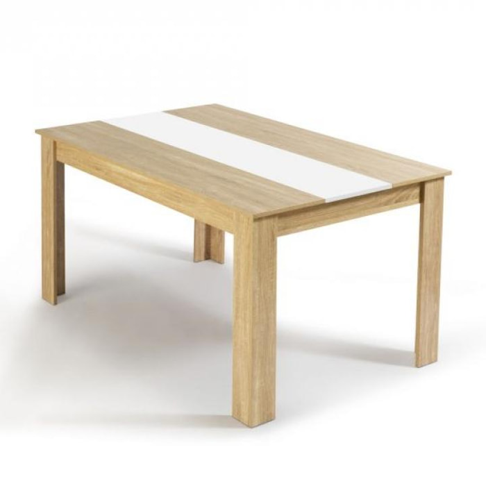 Table repas Gloria Bois/Blanc