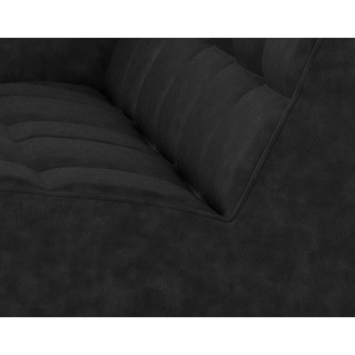 Alya - canapé modulable d'angle réversible 5 places en simili - Noir