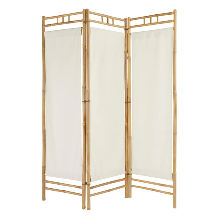 Paravent "Kalel" bambou blanc 170x135,5x3cm