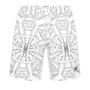 PHILIPP PLEIN Swim Trunks HEXAGON MONOGRAM