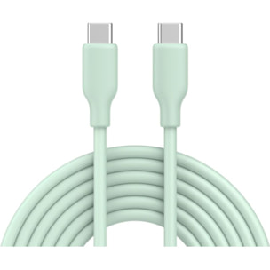Câble de charge ESSENTIELB vers USB-C silicone 2M Vert