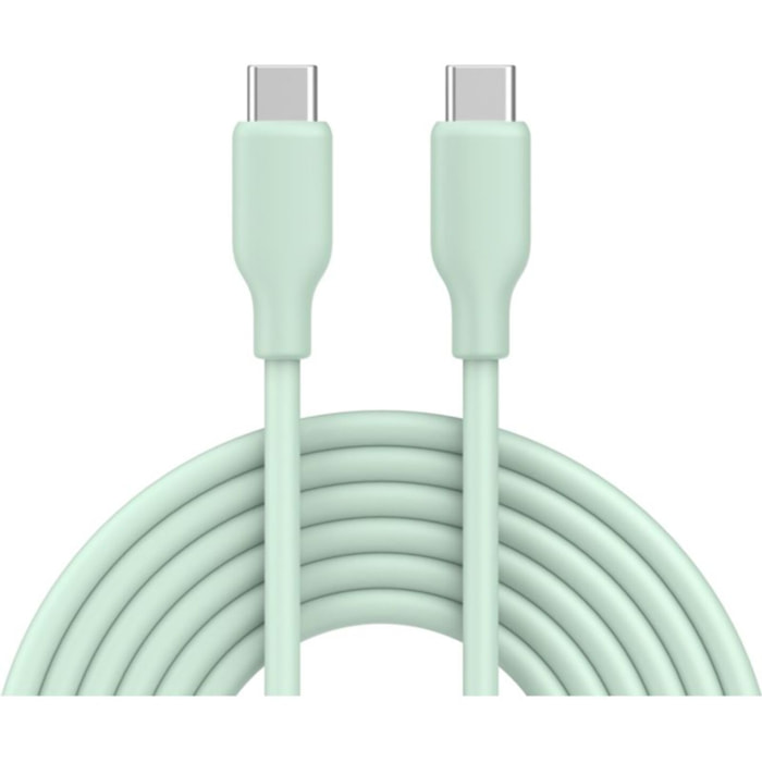 Câble de charge ESSENTIELB vers USB-C silicone 2M Vert