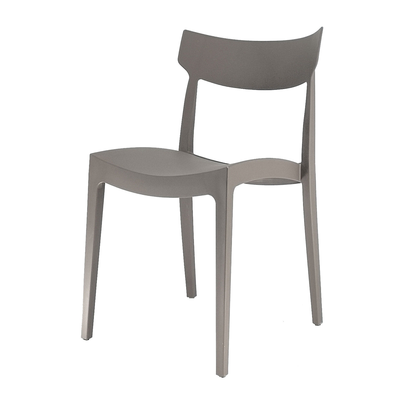 Set da, 4 Sedia Cordoba In Polipropilene Tortora per soggiorno, cucina e arredo bar