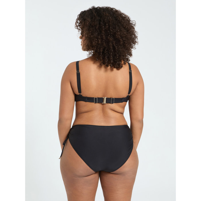 Fiorella Rubino - Bikini cruzado con detalle joya - Negro