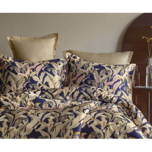 Parure housse de couette et taies oreiller 100% Satin de Coton imprimé