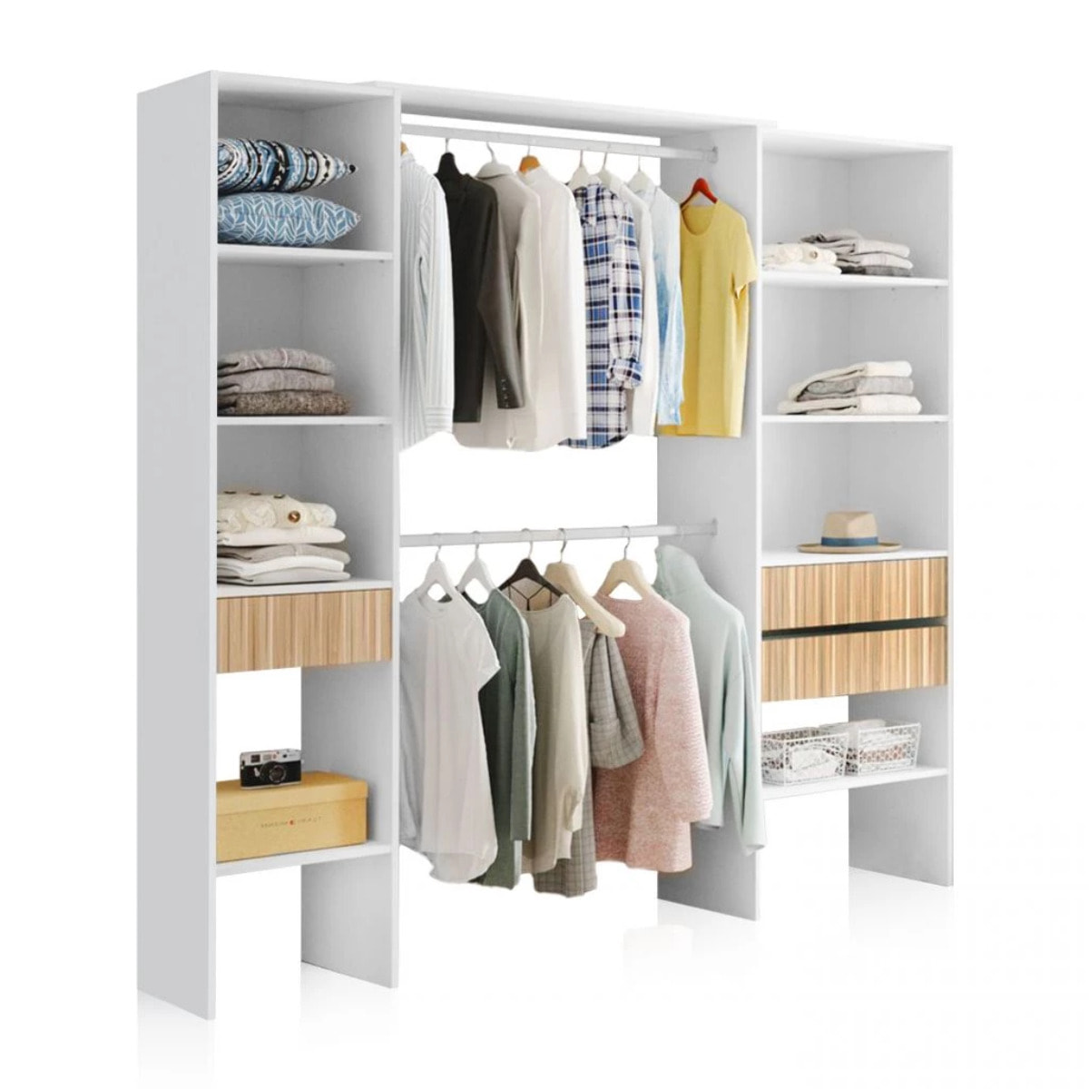 Armario vestidor Nitza Blanco Artik (Blanco Mate) - Natur