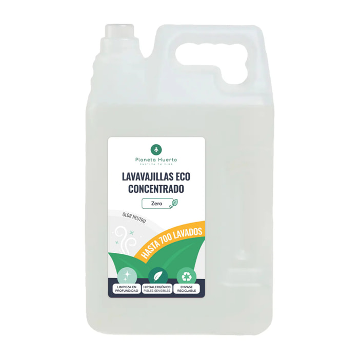 Lavavajillas Manual Hipoalergénico Sin perfume Eco Planeta Huerto 5l