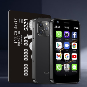 DAM Smartphone  Mini XS12 4G, Android, 4GB RAM + 32GB. Schermo da 3''. Doppia scheda SIM. 4,5x1,1x8,9 cm. Colore: blu scuro