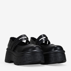 Bailarinas de plataforma negras con cierre fácil